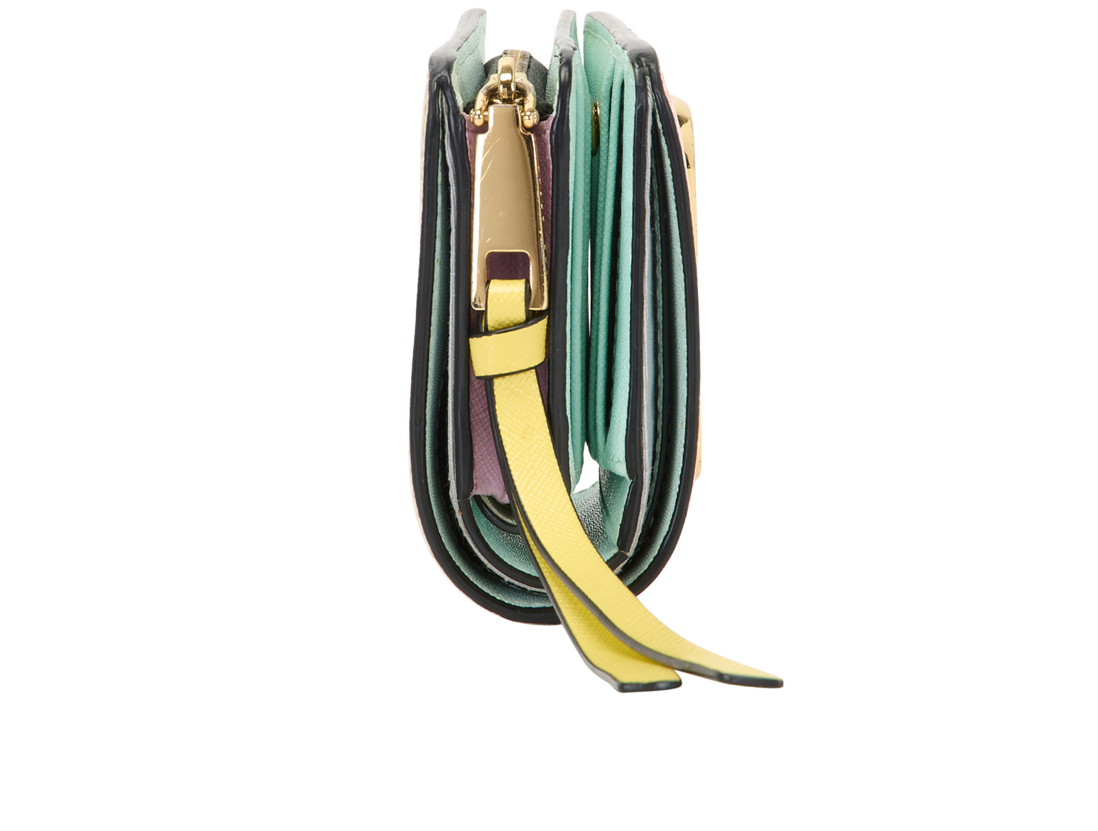 Marc Jacobs The Mini Compact Wallet, &pound;50, Accessories, Beige/Pink, Leather, Side view